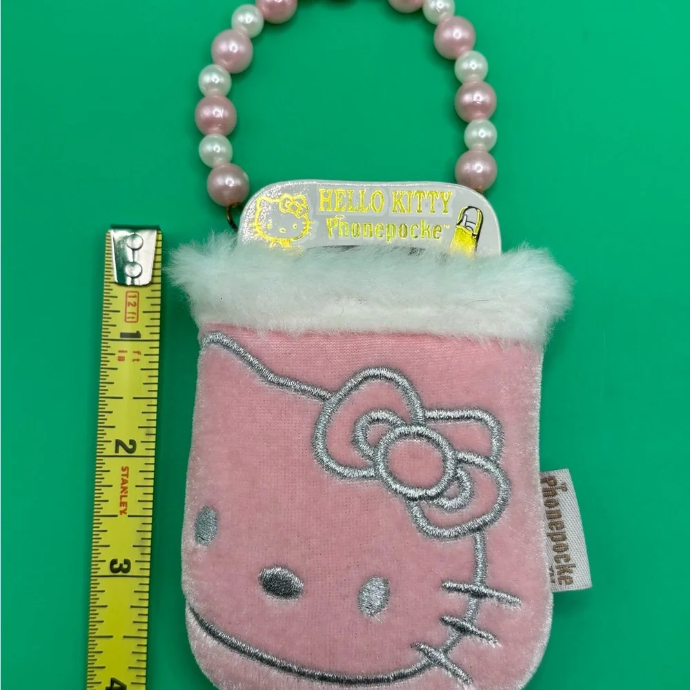 Vtg Hello Kitty phone pouches with pearl and chain handles Y2K Retro Coquette